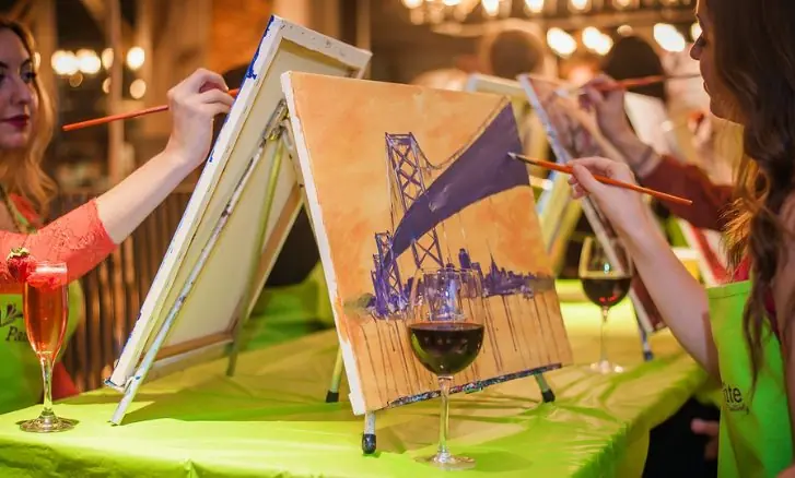Taller de arte y vino